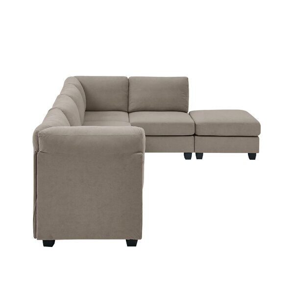 Mercury Row® Roeder 6 - Piece Upholstered Sectional & Reviews | Wayfair